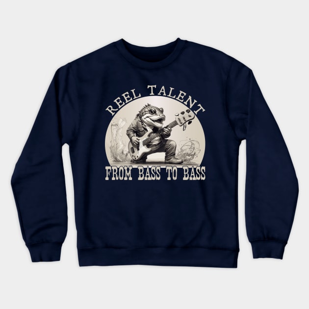 Reel Talent, From Bass to Bass Crewneck Sweatshirt by Blended Designs